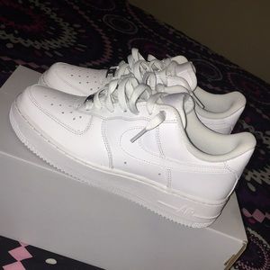 all white nike air forces